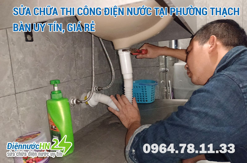Sửa chữa thi công điện nước tại phường Thạch Bàn uy tín, giá rẻ