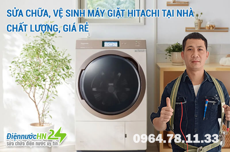 Sửa chữa, vệ sinh máy giặt Hitachi