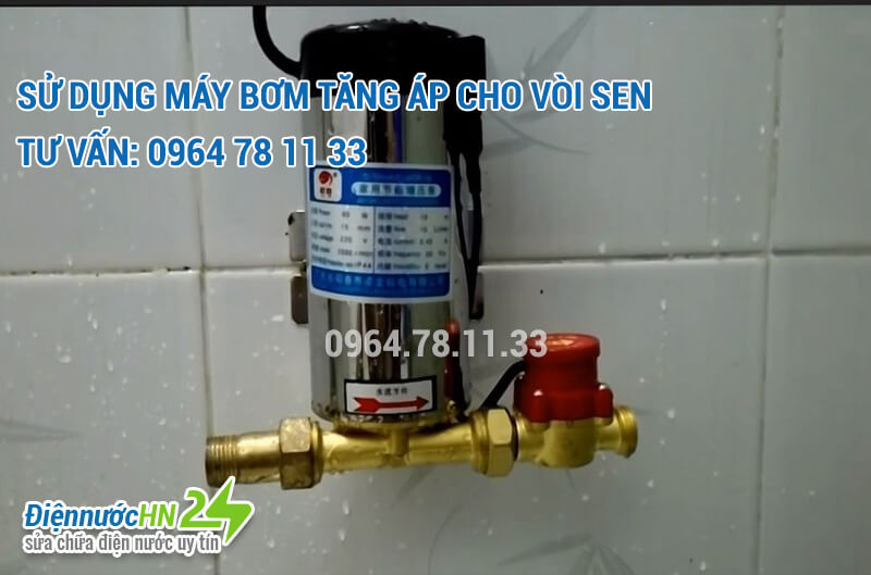 Sử dụng bơm tăng áp mini cho vòi sen