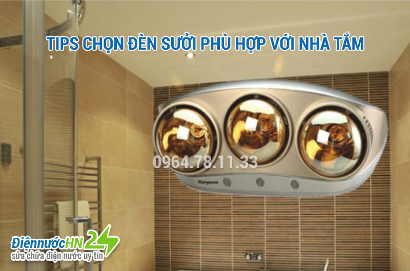 Tips chọn đèn sưởi phù hợp với nhà tắm